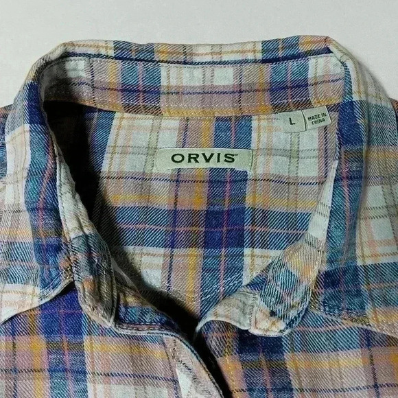 Orvis button up. 💯 cotton. Ladies  Size L - Picture 4 of 6